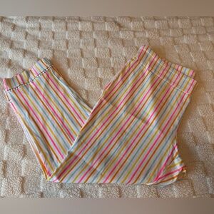 Crown & Ivy Pink and Yellow Sweatpants Relaxed Fit